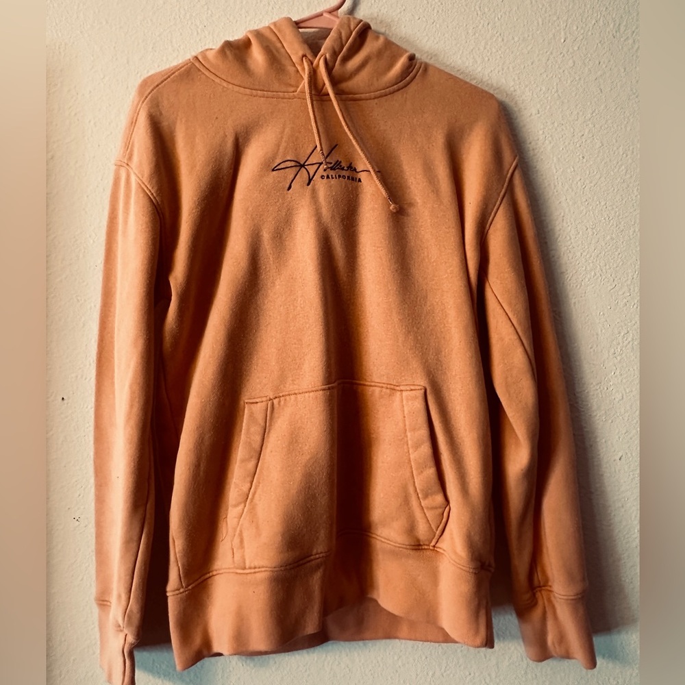 Hollister coral hoodie